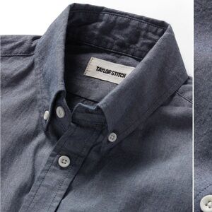Taylor Stitch The Jack Blue Chambray Casual Button-Down Shirt men’s small